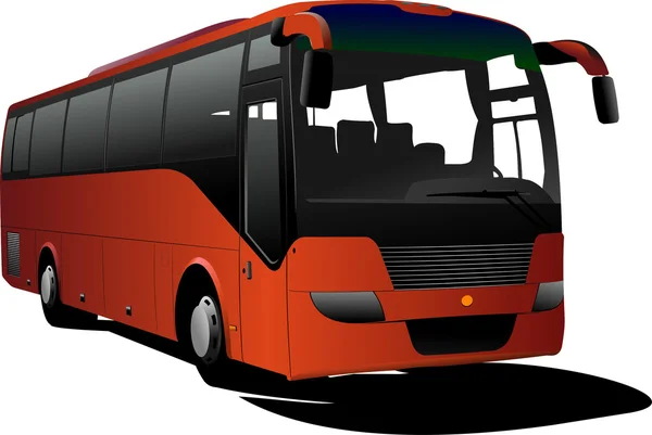 Orangefarbener Touristenbus. Trainer-Illustration — Stockfoto