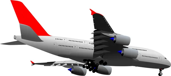 Landing Airplane illustration for designers — Stock Photo, Image