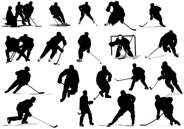 Jugadores de hockey sobre hielo. Ilustración a color para diseñadores — Foto de Stock