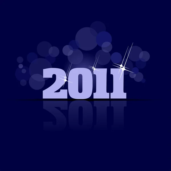 Nieuwjaarskaart 2011 met achtergrondverlichting en plaats voor uw tekst — Stockfoto