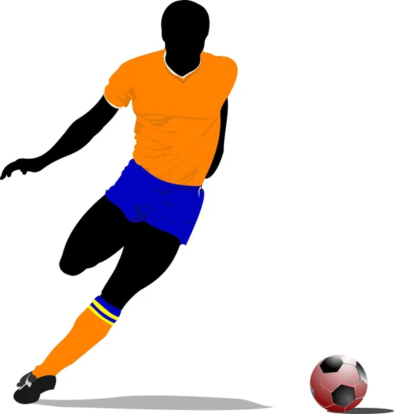 Jugadores de fútbol. Ilustración a color para diseñadores —  Fotos de Stock