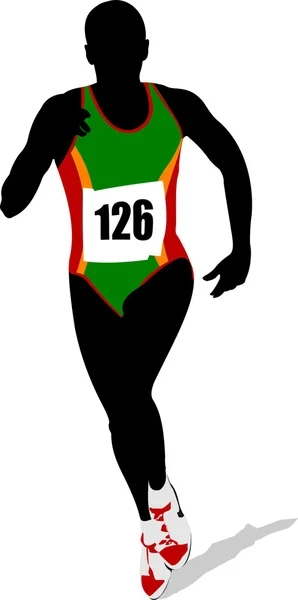 The running illustration — 스톡 사진