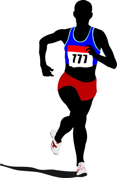 The running illustration — Stockfoto
