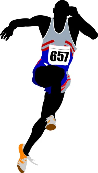 The running . Sport. Athletic illustration — Stockfoto