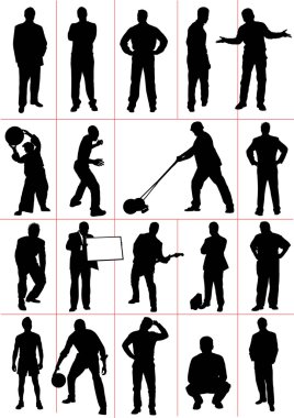 silhouettes. Worker. Sport illustration