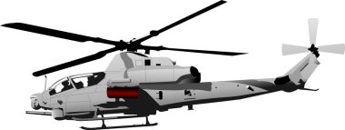 Air force. Combat helicopter illustration