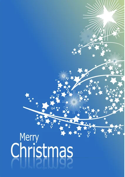 Blue abstract Christmas background with white snowflakes — Stock Photo, Image