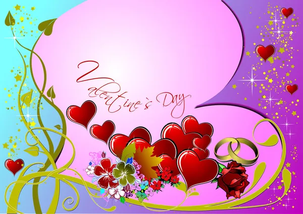 Dia dos Namorados. 14 de Fevereiro. Cartão de felicitações. Convite — Fotografia de Stock