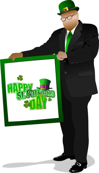 Illustration of St. Patrick's Day. Leprechaun — Stok fotoğraf