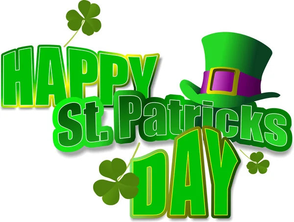 A zöld kalapot és lóherék, St. Patrick nap — Stock Fotó