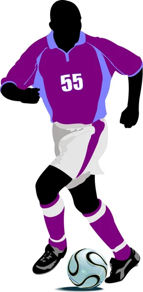 Soccer players. Colored illustration for designers — 스톡 사진