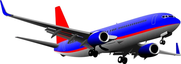 Aviones de pasajeros. Ilustración a color para diseñadores —  Fotos de Stock