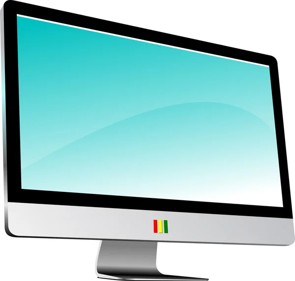 Monitor de computador plano. Exibição ilustração — Fotografia de Stock