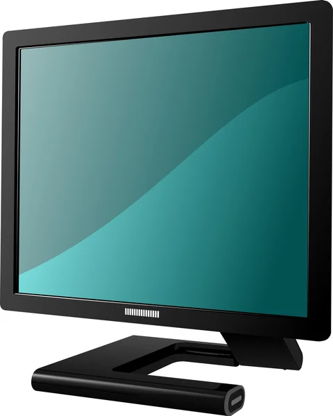 Flat computer monitor. Display illustration — Stockfoto