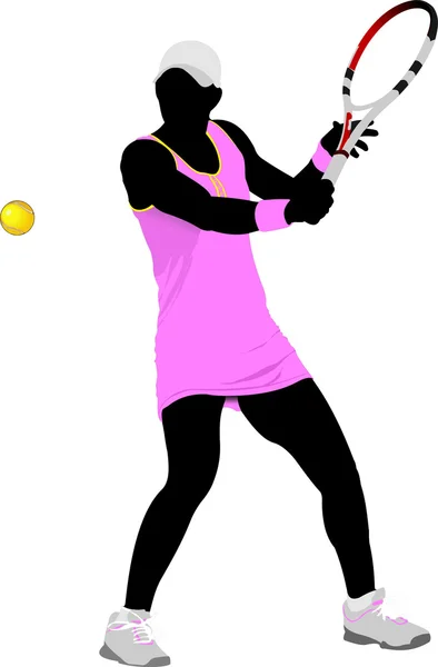 Jugador de tenis. Ilustración a color para diseñadores —  Fotos de Stock