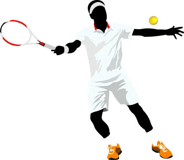 Tennis player. Colored illustration for designers — Stock fotografie