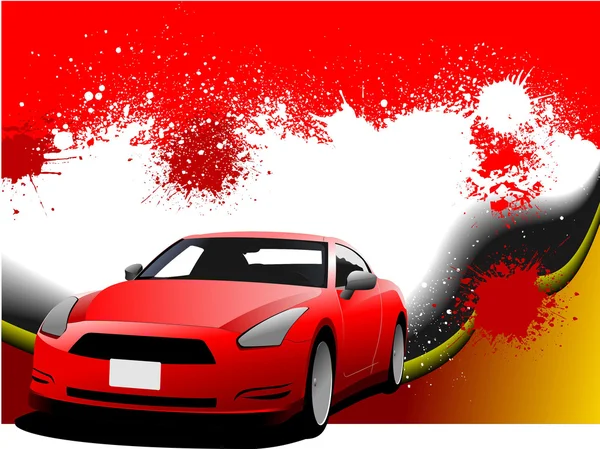 Grunge abstrakte hallo-tech Hintergrund mit Auto-Coupe-Bild — Stockfoto