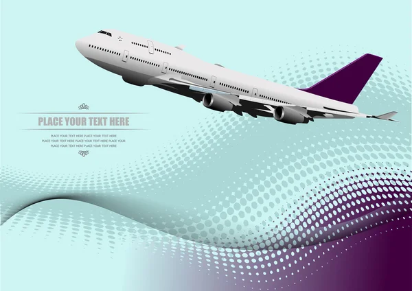 Предпосылки для корпоративного бизнеса с изображением самолета — стоковое фото