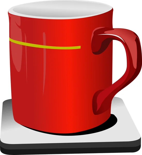 Red cup of coffee illustration — Zdjęcie stockowe