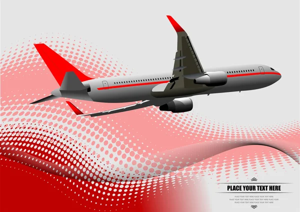 Zakelijke technologie achtergrond met vliegtuig afbeelding — Stockfoto