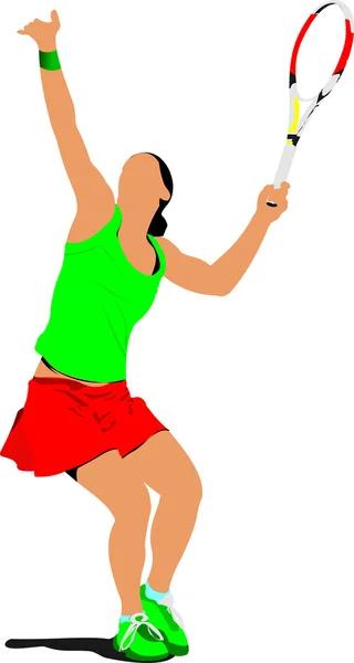 Tennis player. Colored illustration for designers — Stockfoto