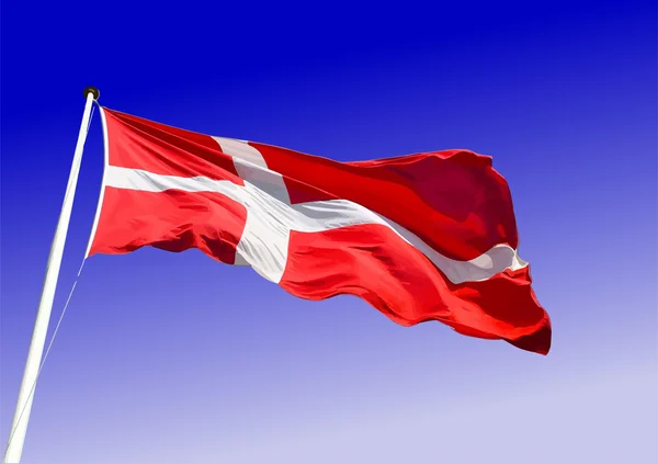 Flagge von Dänemark — Stockfoto