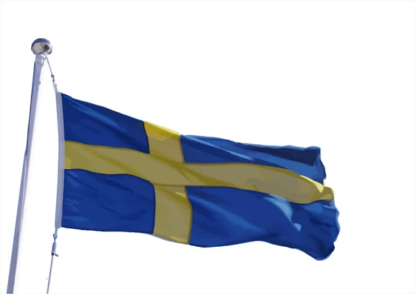 Vlag van Zweden — Stockfoto