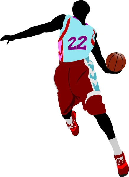 バスケットボール選手のイラスト — ストック写真