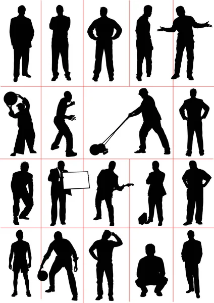 Silhouettes. Worker. Sport illustration — Zdjęcie stockowe
