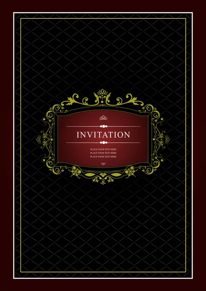 Invitation vintage card. Wedding or Valentine`s Day illu — Zdjęcie stockowe