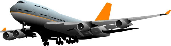 Passenger airplane. On the air illustration — 图库照片