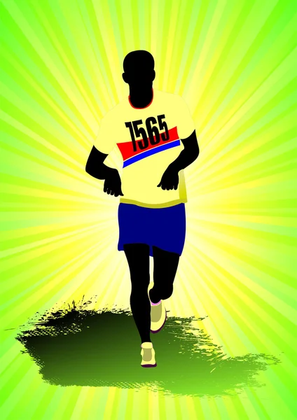 The running illustration — 스톡 사진