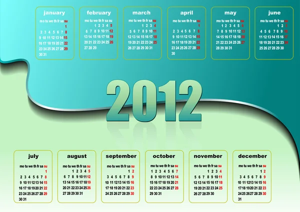 Εικονογράφηση ημερολόγιο 2012 — Φωτογραφία Αρχείου