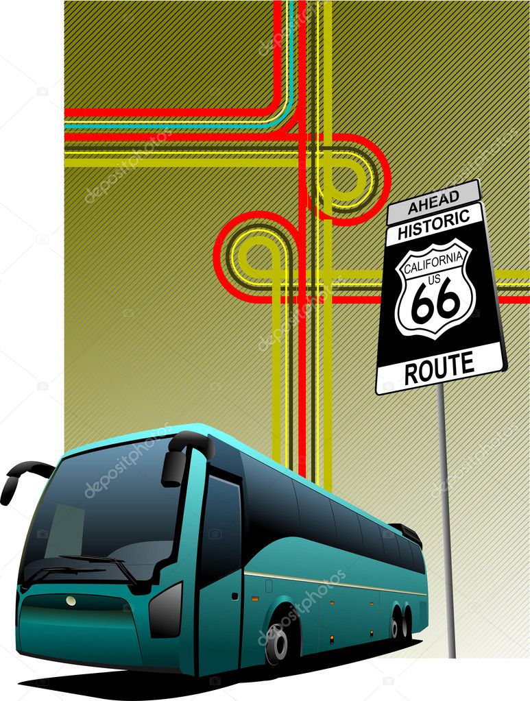 Cover for brochure with junction and bus image