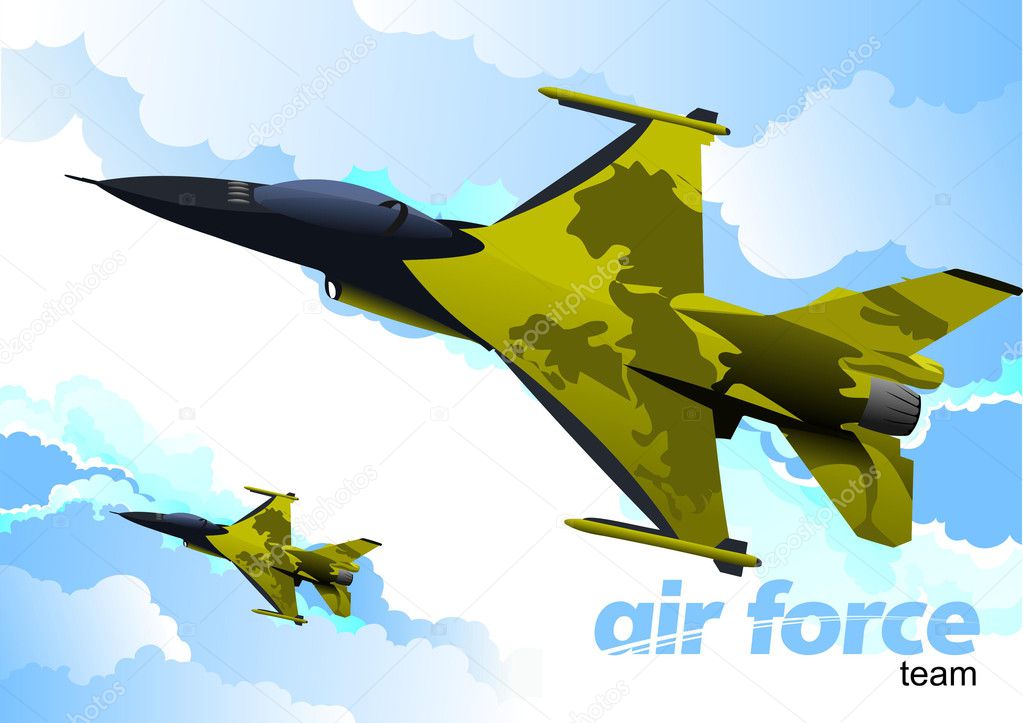 Air force team illustration