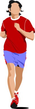 The running . Vector illustration clipart