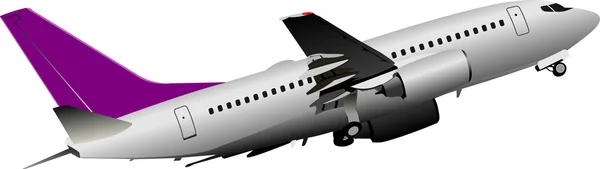 Samolot pasażerski na antenie. Ilustracja wektora — Wektor stockowy
