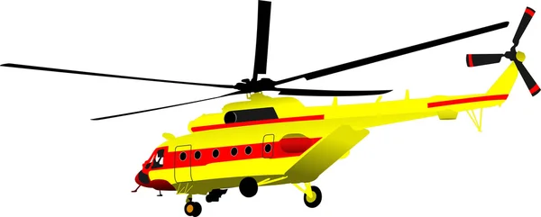 Légierő. harci helikopter. vektoros illusztráció — Stock Vector