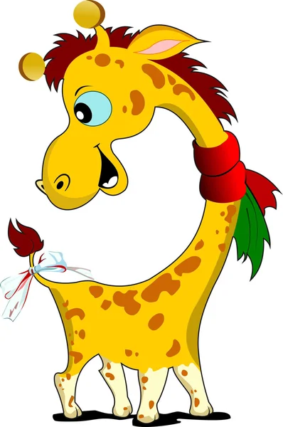 Little funny giraffe. — Stock Vector