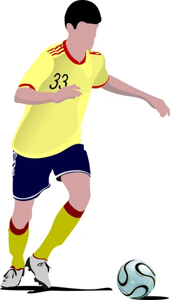 Jogador de futebol americano. Ilustração vetorial colorida para designer —  Vetores de Stock