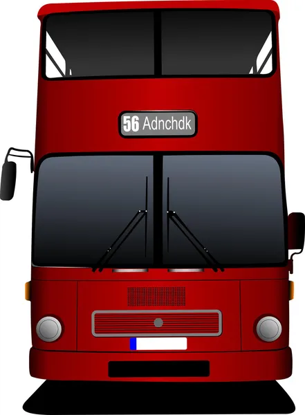 London dupla Decker piros busz. Vektorillusztráció — Stock Vector