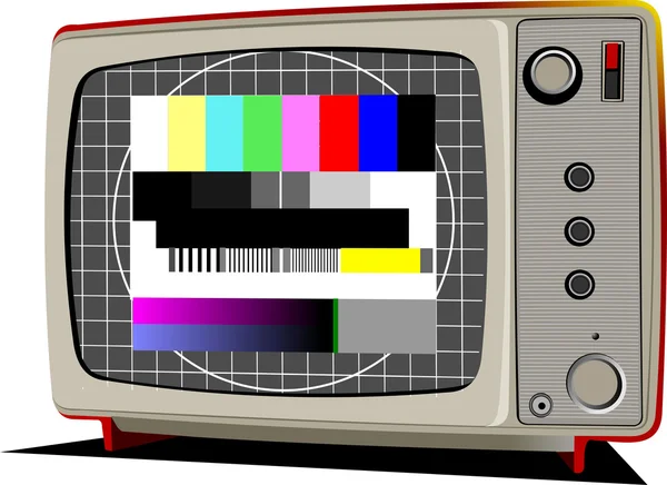 Векторный ретро-телевизор с цветной рамкой — стоковый вектор
