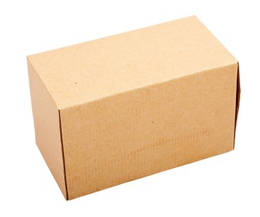 Closed cardboard box clipart