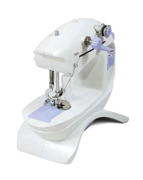 Máquina de costura sobre branco — Fotografia de Stock
