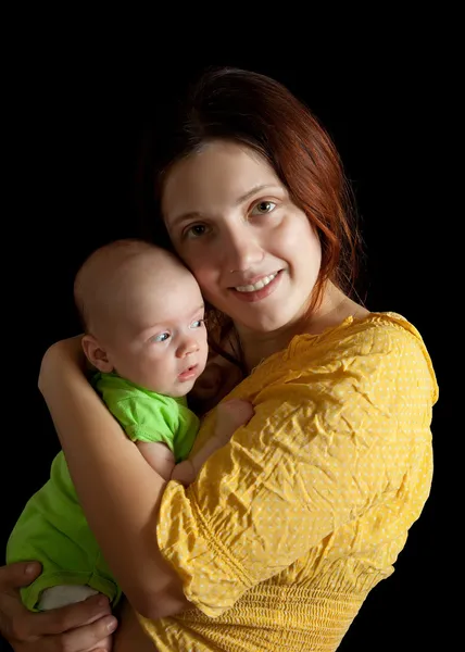 1 개월 아기와 함께 여자 — 스톡 사진