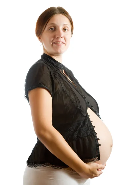 9 aylık hamile kadın — Stok fotoğraf