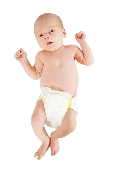 Little baby in nappy — Stock Photo, Image