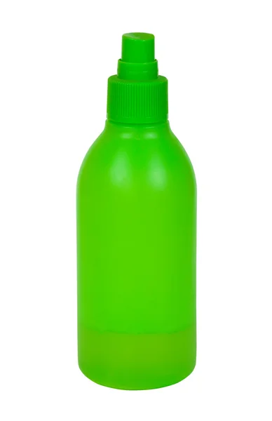 Green toilletries bottle — Stock Photo, Image