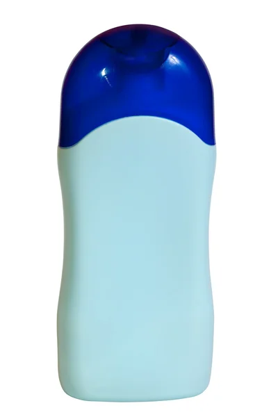Blue shampoo bottle — Stock Photo, Image