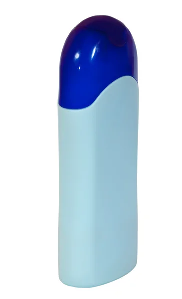 Botella de champú azul — Foto de Stock